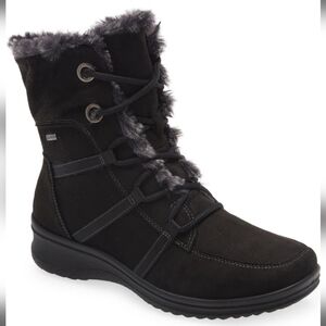 NWT Ara Gore-Tex Faux-Fur Waterproof Ankle Boot Size US 5.5 EU 36